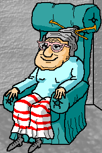 older lady in chair  animation