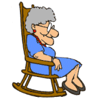  older lady in a rocking chair animation