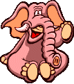 pink elephant  animation