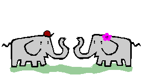 loving elephants with hearts  animation