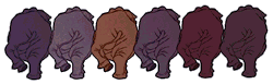 row of elephant  animation