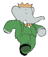 elephant in a green suit animation