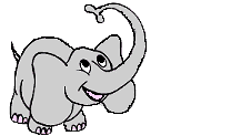 elephant with a long trunk  animation