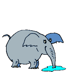 elephant squirting water animation