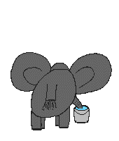 elephant spraying water  animation