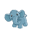 stretching elephant  animation