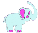 elephant blowing pink heartsanimation