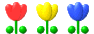 row of flowers  animation