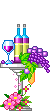 table of wine and glasses   animation