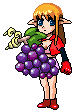 girl eating grapes  animation