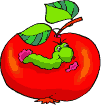 apple and caterpillar   animation