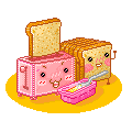  pink toaster  animation