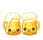 two mugs of beer   animation
