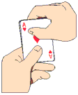  hands with cards  animation