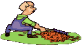 raking leaves  animation