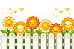 flowers and picket fence  animation