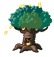 tree and lightening  animation