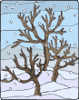 trees and snow  animation