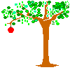 apples falling off a tree  animation