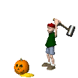  smashing a pumpkin  animation
