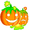 two smiling pumpkins   animation