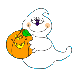 ghost with pumpkin  animation