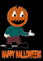 happy halloween pumpkin head boy animation