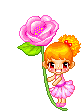  fairy with a rose animations