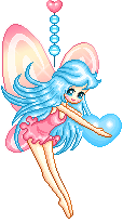  fairy with blue hair animations