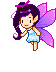 purple fairy with hearts animations